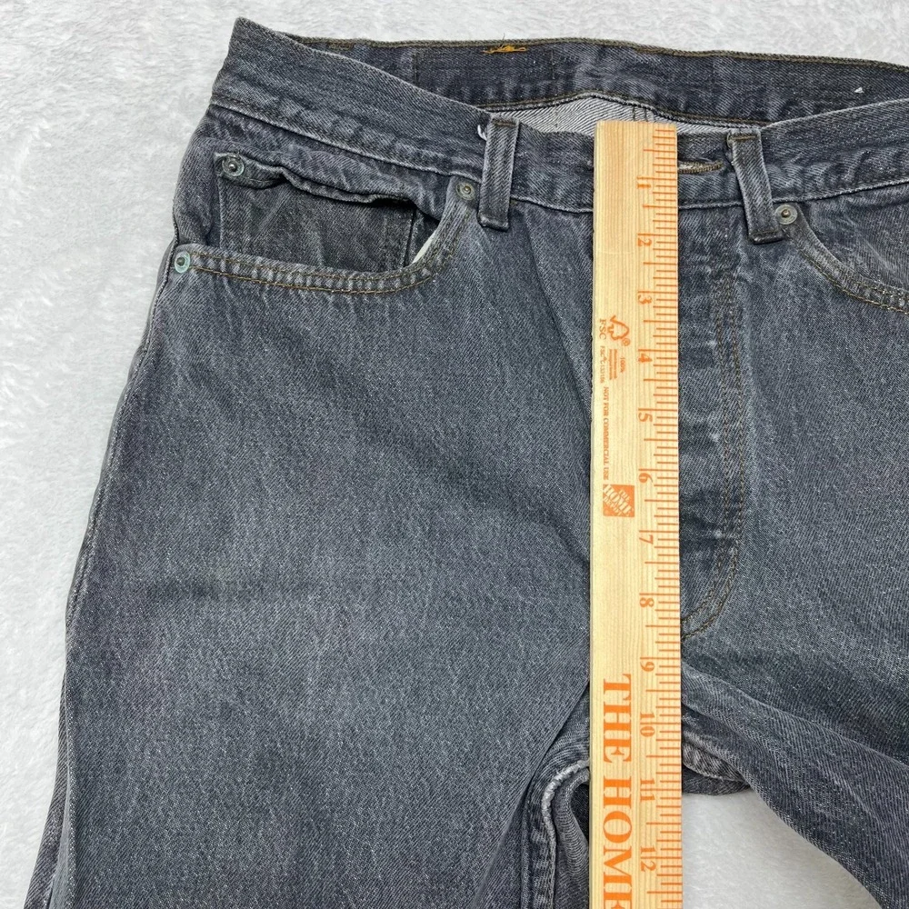 Vintage Levi's Button Fly Jeans Men's Faded Black Denim Pockets Y2K‎ - 30X30.5
